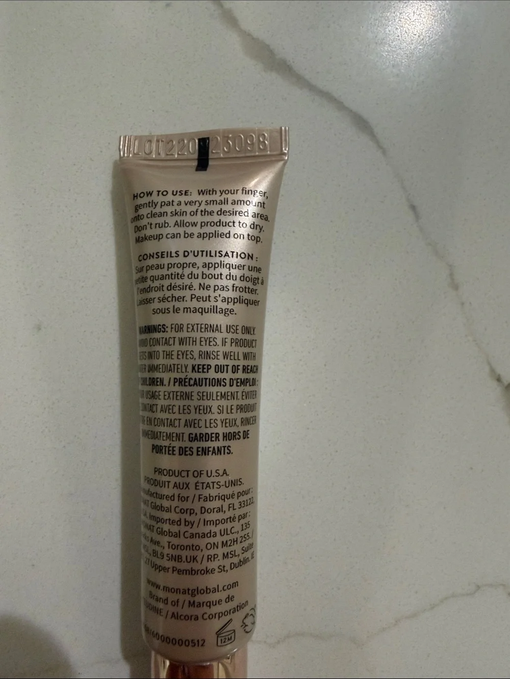 MONAT 30 Second Miracle Instant Perfector Primer — Rose Gold